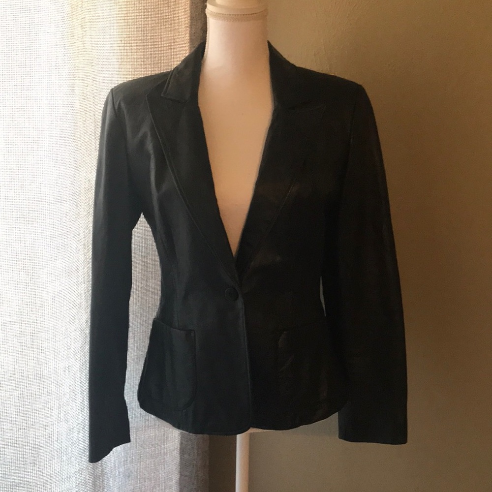 Black leather jacket